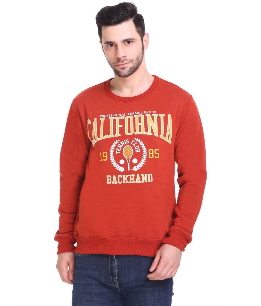     			TK TUCK INN - Red Cotton Regular Fit Men's Sweatshirt ( Pack of 1 )