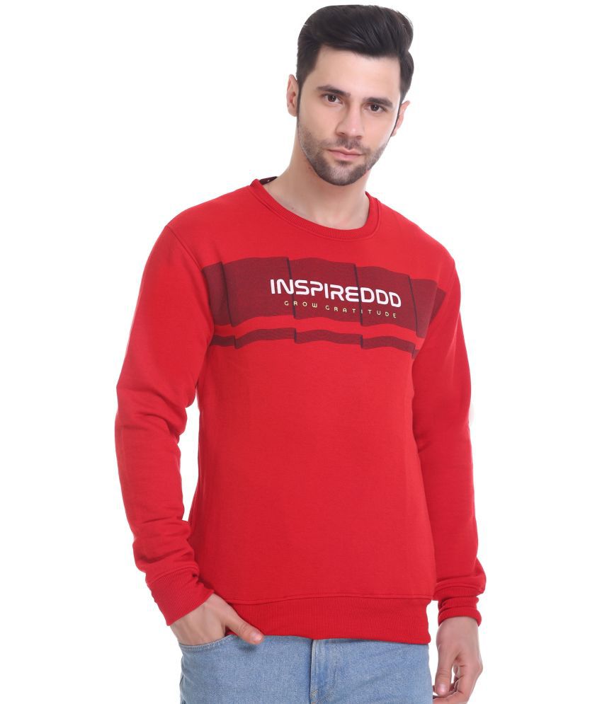     			TK TUCK INN - Red Cotton Regular Fit Men's Sweatshirt ( Pack of 1 )