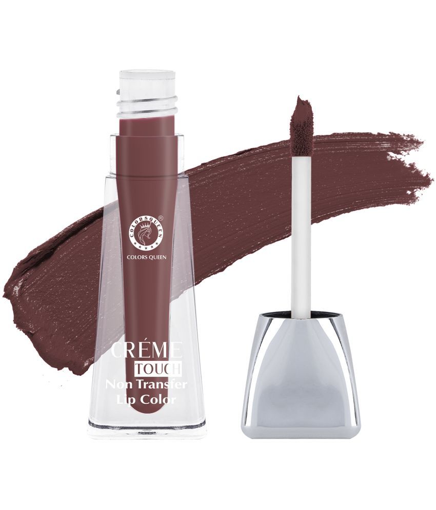     			Colors Queen Creme Touch Non Transfer Liquid Matte Lipstick 3ml, Chocolate (Shade - 04)