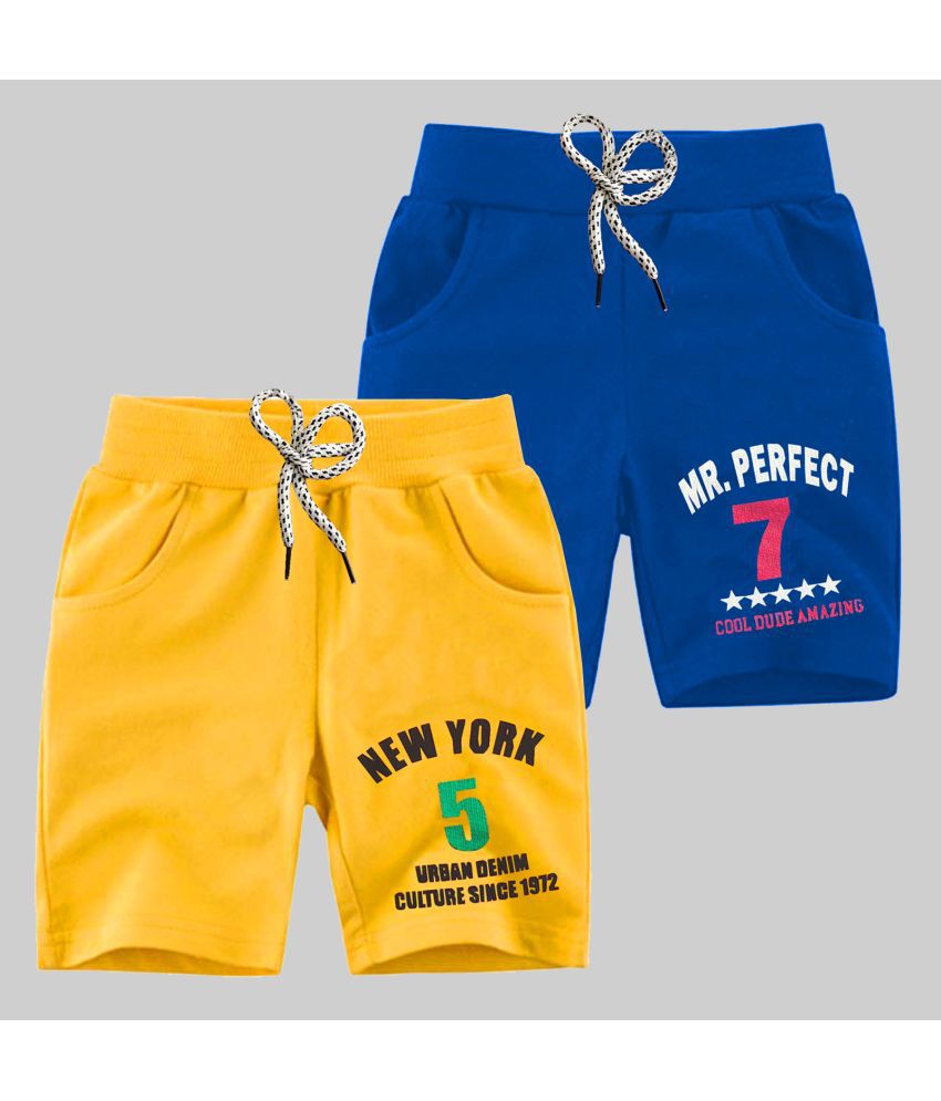     			MIST N FOGG - Multicolor Cotton Blend Boys Shorts ( Pack of 2 )