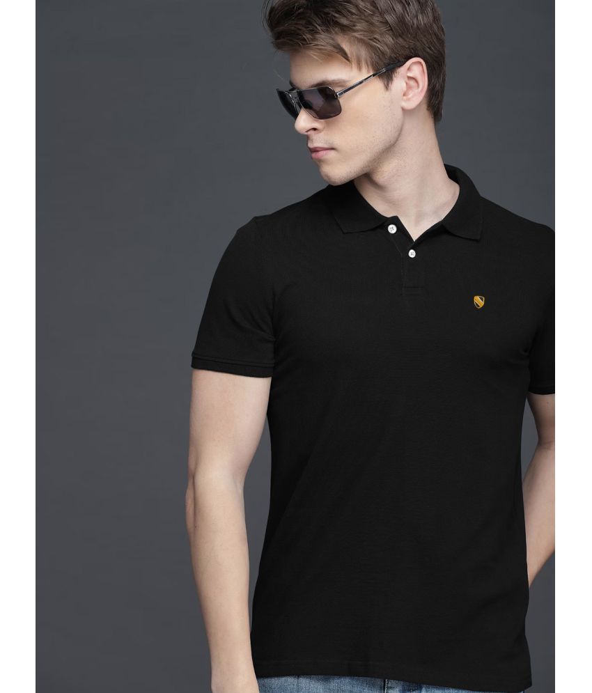     			Merriment - Black Cotton Blend Regular Fit Men's Polo T Shirt ( Pack of 1 )