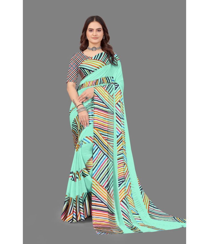     			Sitanjali Lifestyle - Multicolour Georgette Saree With Blouse Piece ( Pack of 1 )