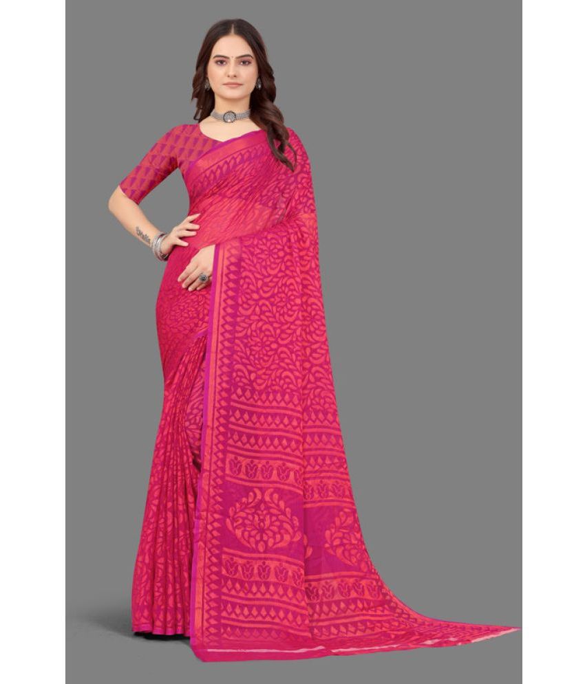     			Sitanjali Lifestyle - Pink Brasso Saree With Blouse Piece ( Pack of 1 )