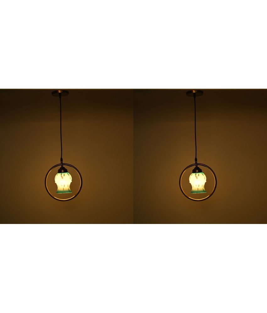     			Somil Glass Ceiling Light Pendant White - Pack of 2