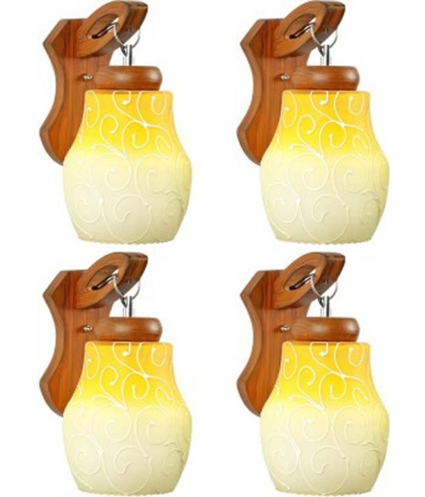     			Somil - Yellow Wallchiere ( Pack of 4 )