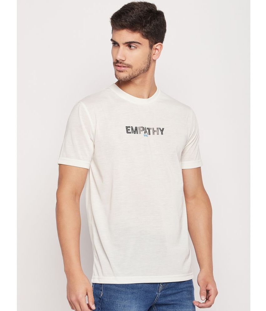     			UBX - Off White Cotton Blend Regular Fit Men's T-Shirt ( Pack of 1 )