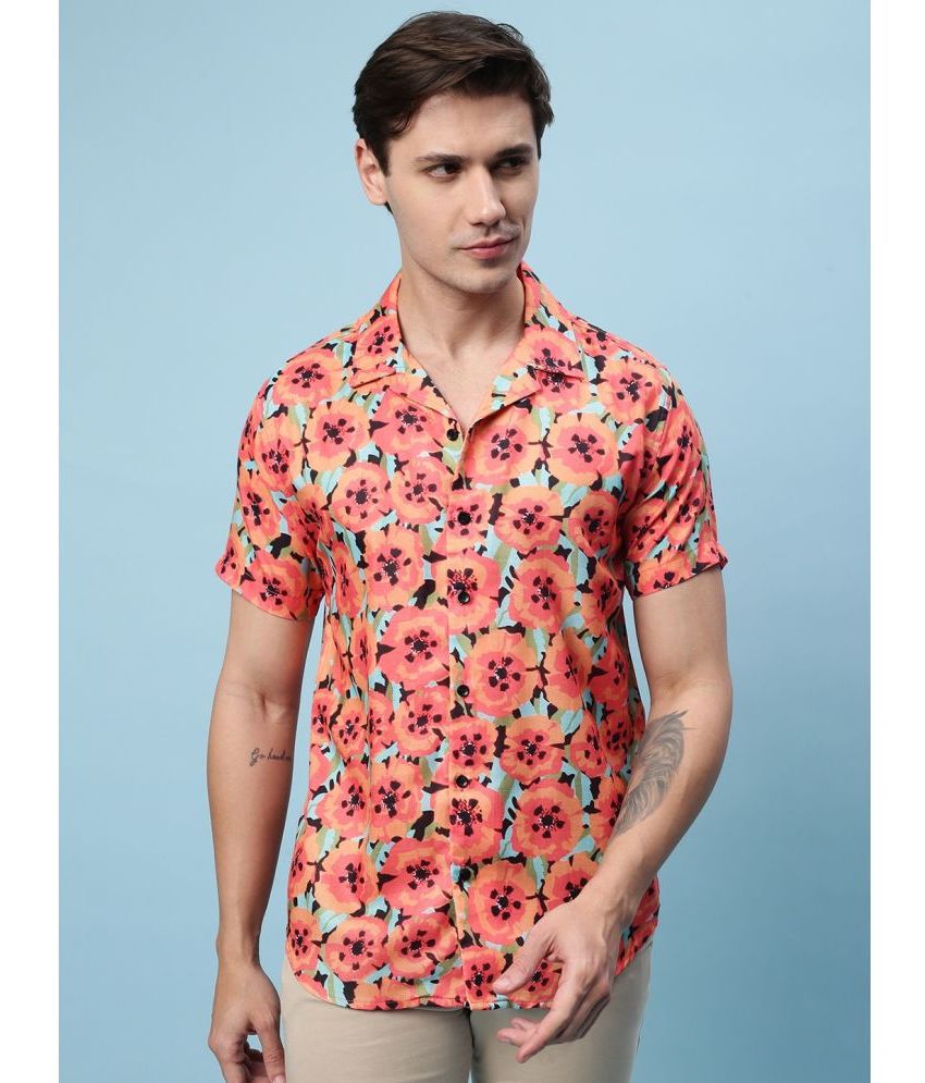     			Veirdo - Orange Polyester Regular Fit Men's Casual Shirt ( Pack of 1 )
