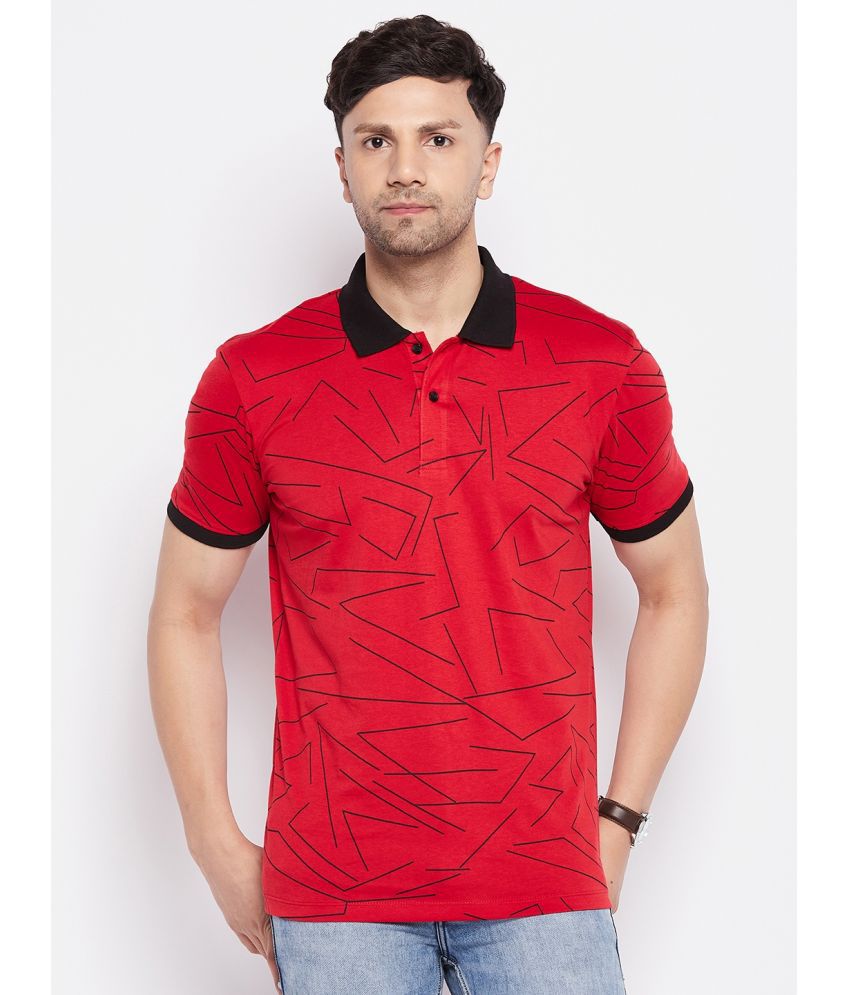     			Wild West - Red Cotton Regular Fit Men's Sports Polo T-Shirt ( Pack of 1 )