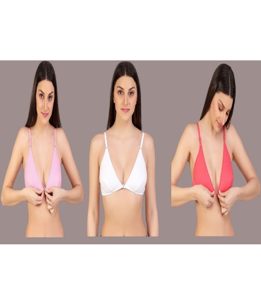     			Desiprime Pack of 3 Cotton Non Padded Women's Minimizer Bra ( Multicolor )