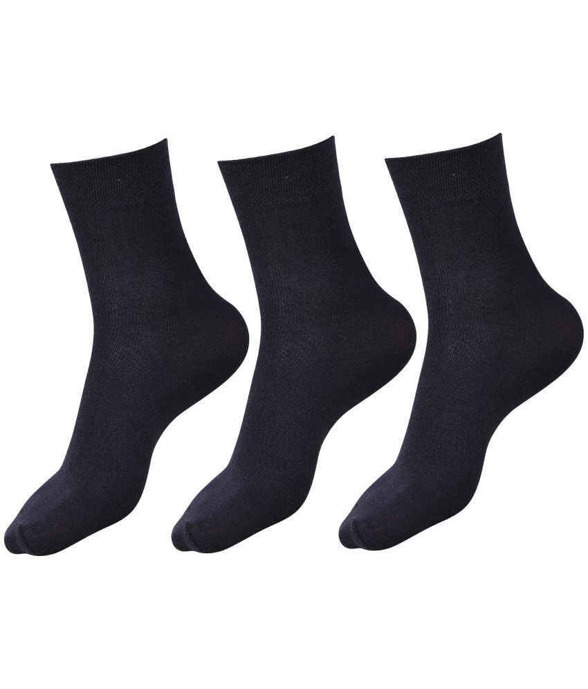     			Dollar - Black Cotton Boy's School Socks ( Pack of 3 )