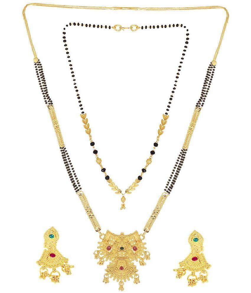     			KRIMO - Golden Mangalsutra Set ( Pack of 2 )