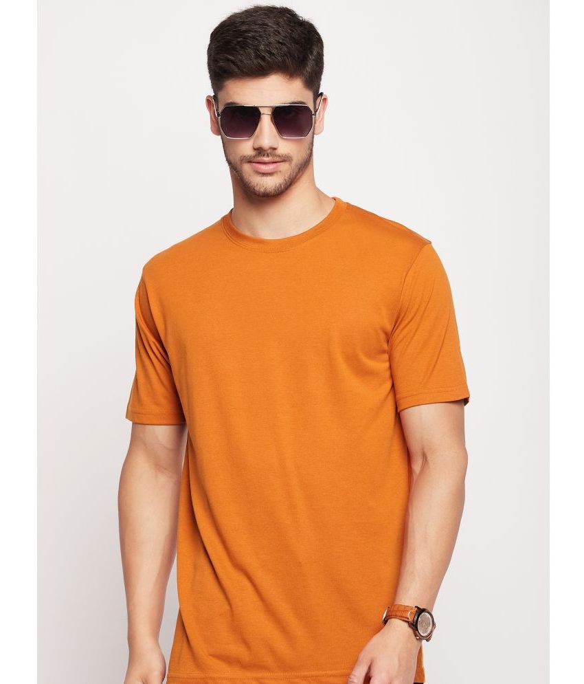     			UNIBERRY - Orange Cotton Blend Regular Fit Men's T-Shirt ( Pack of 1 )