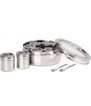 ATROCK - Masala Dabba Steel Silver Spice Container ( Set of 7 )