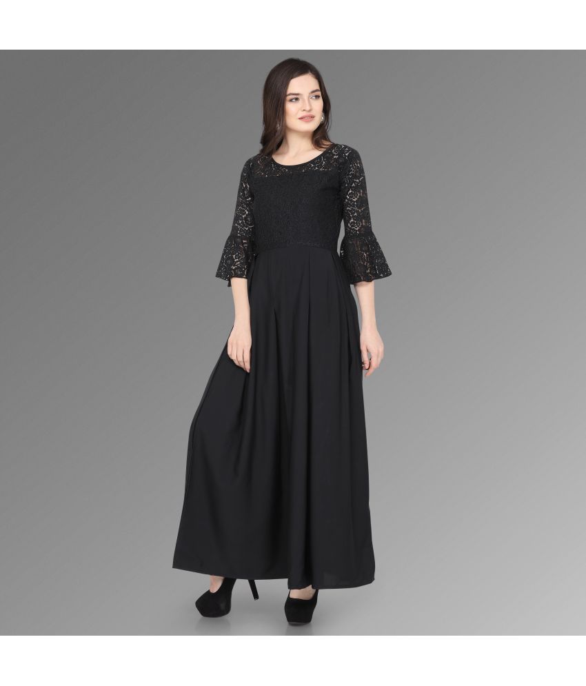     			Sheetal associates - Black Crepe Women's Fit & Flare Dress ( Pack of 1 )