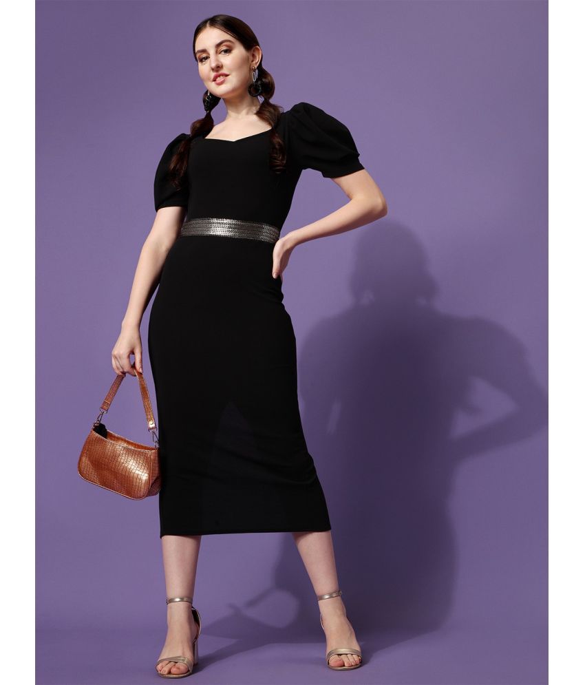     			Sheetal associates - Black Polyester Blend Women's Bodycon Dress ( Pack of 1 )