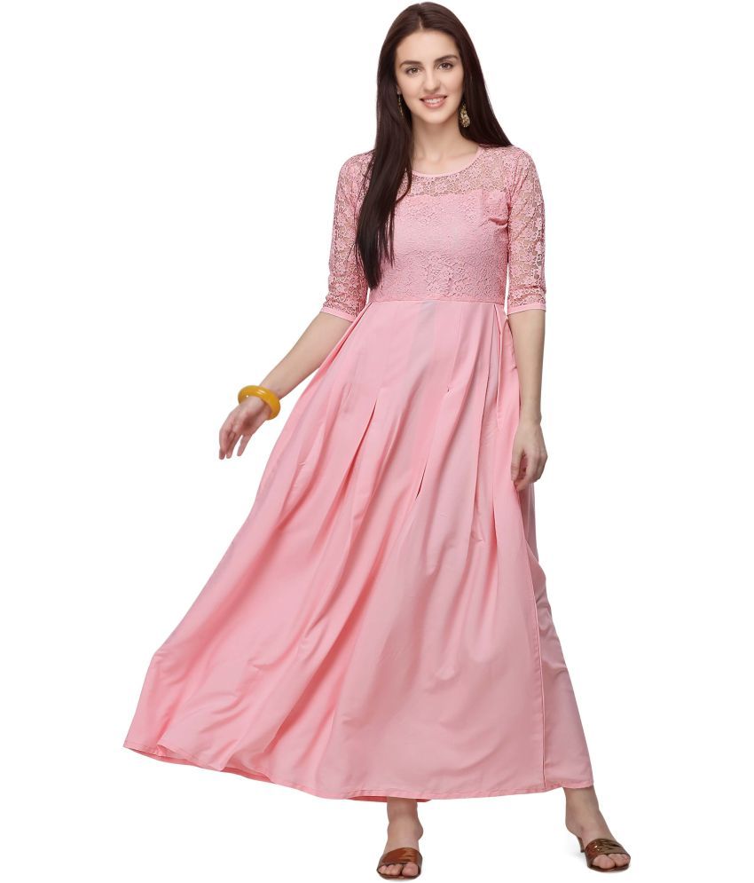     			Sheetal associates - Pink Crepe Women's Gown ( Pack of 1 )