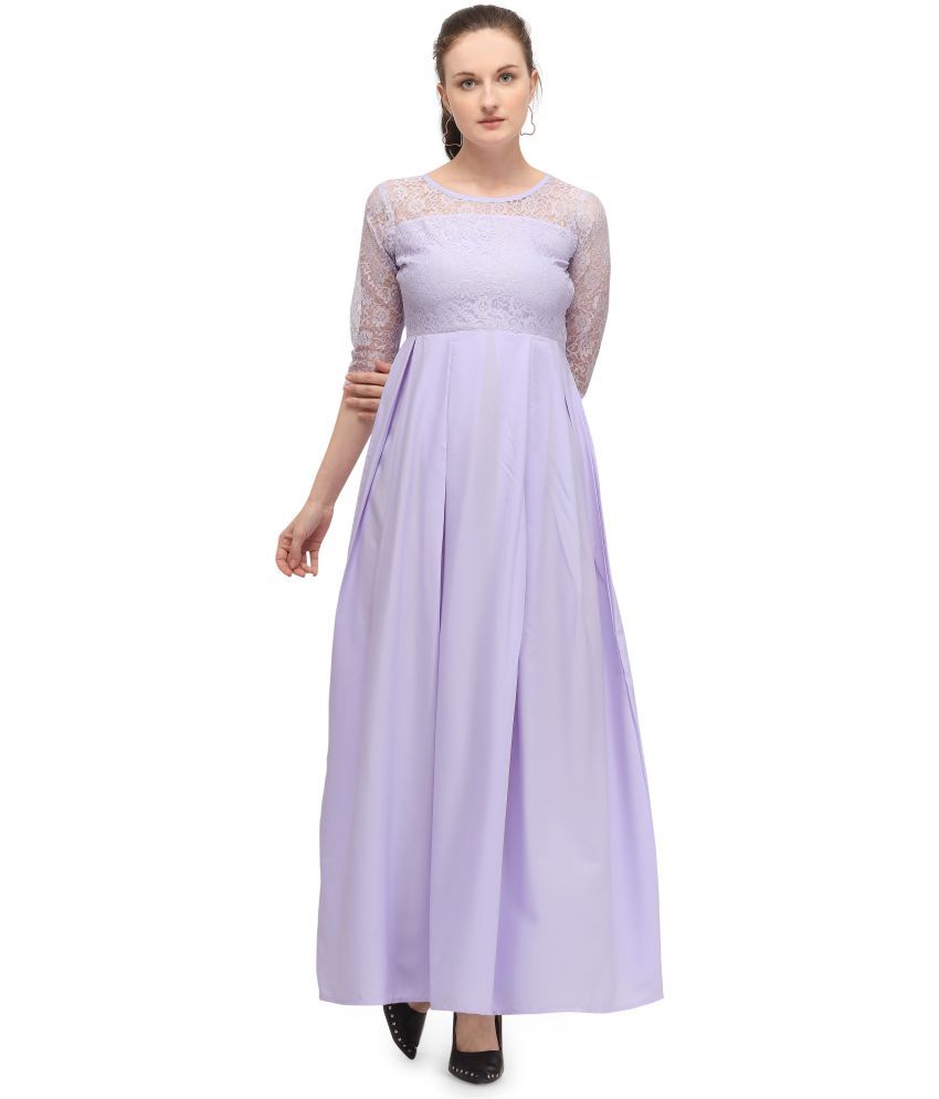     			Sheetal associates - Purple Crepe Women's Gown ( Pack of 1 )