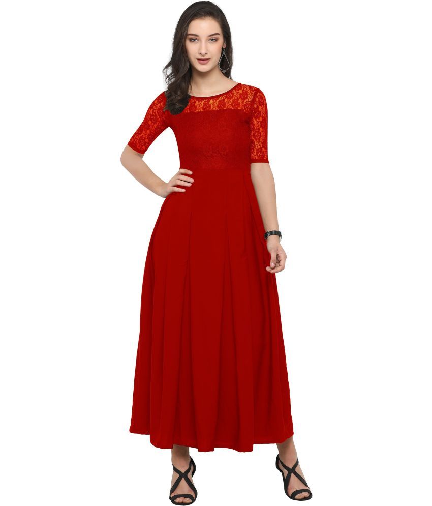     			Sheetal associates - Red Crepe Women's Gown ( Pack of 1 )