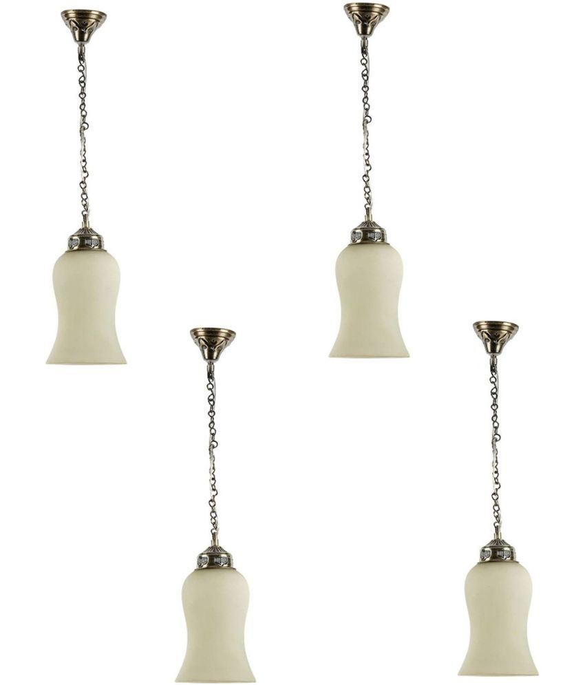     			Somil Glass Ceiling Light Pendant Beige - Pack of 4