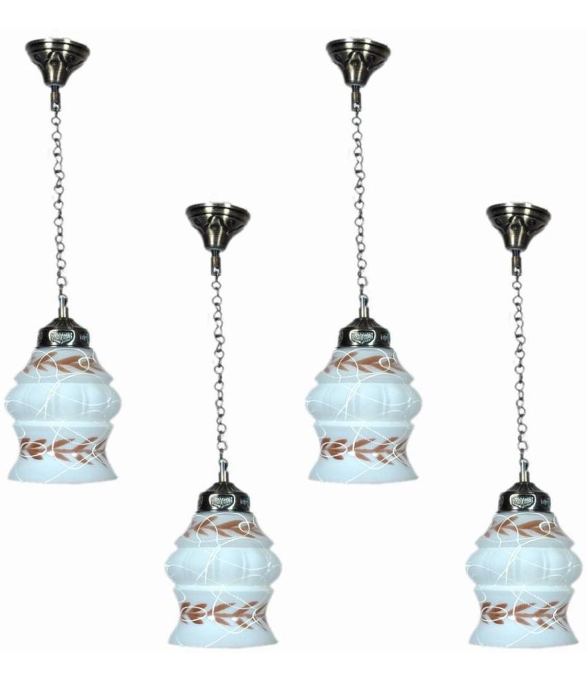     			Somil Glass Ceiling Light Pendant White - Pack of 4