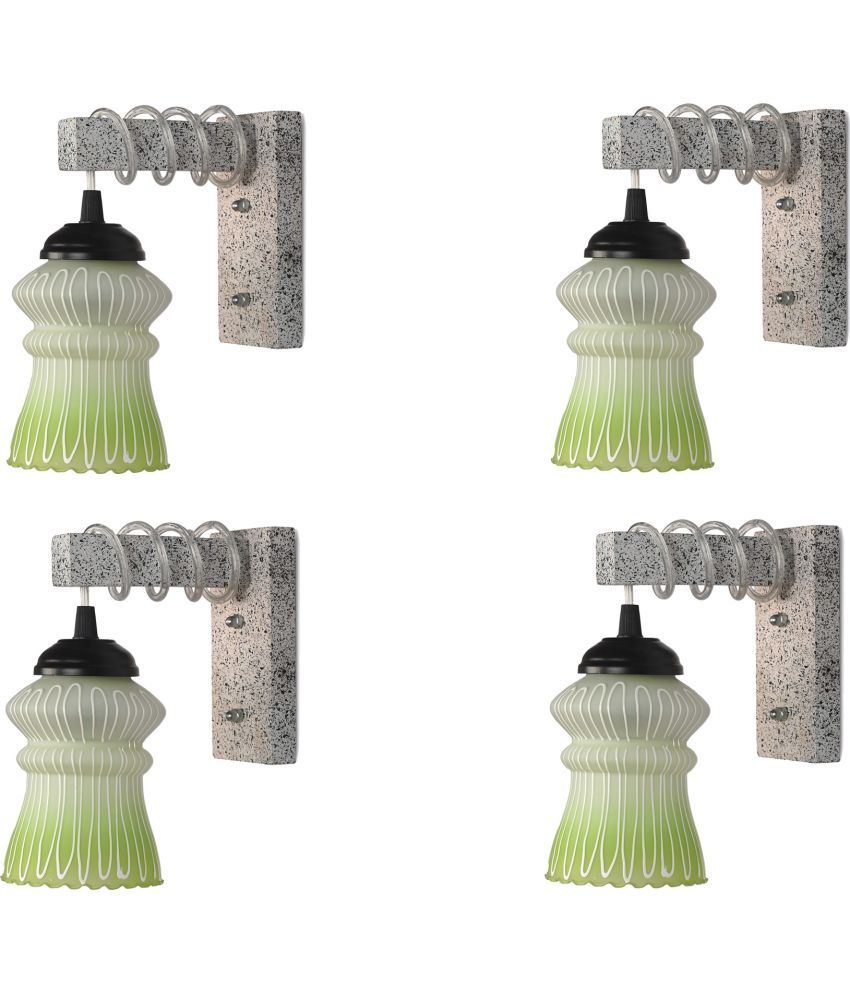     			Somil - Green Wallchiere ( Pack of 4 )