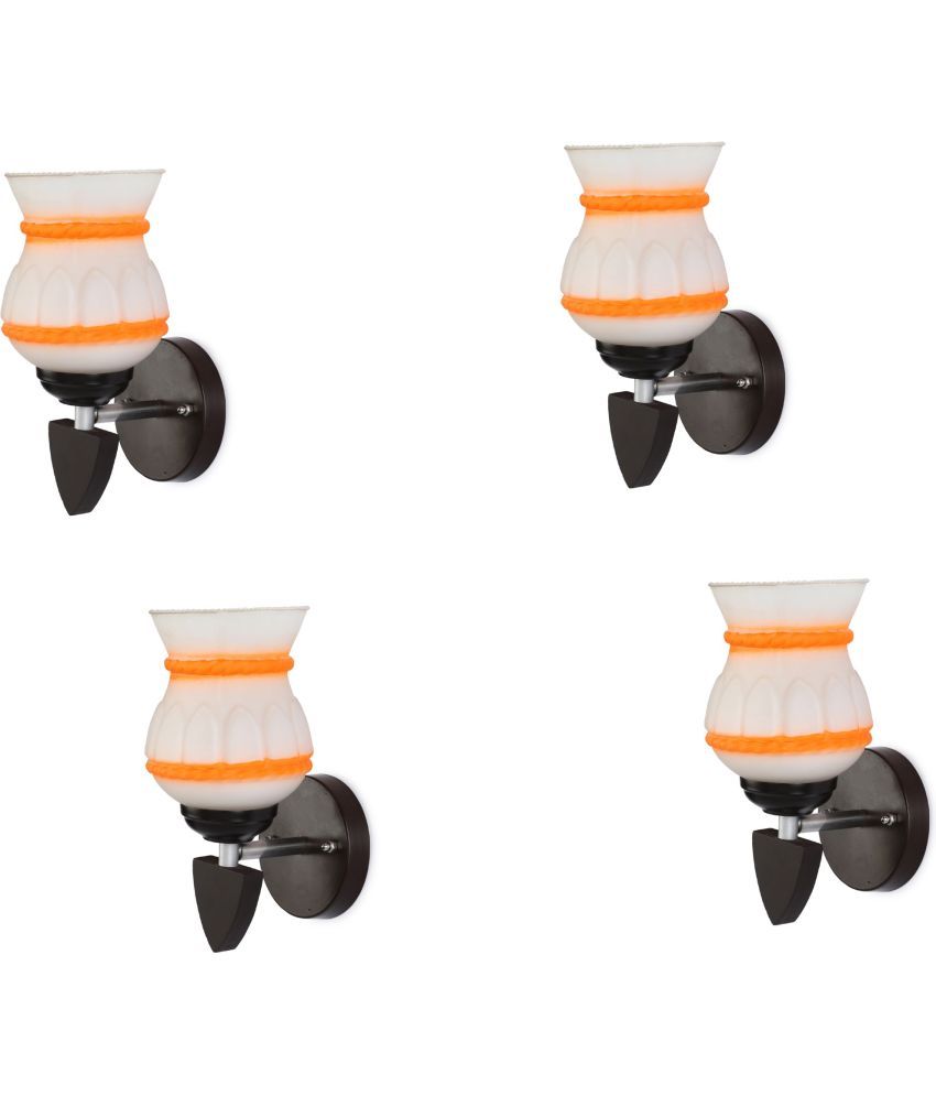     			Somil - Orange Wallchiere ( Pack of 4 )