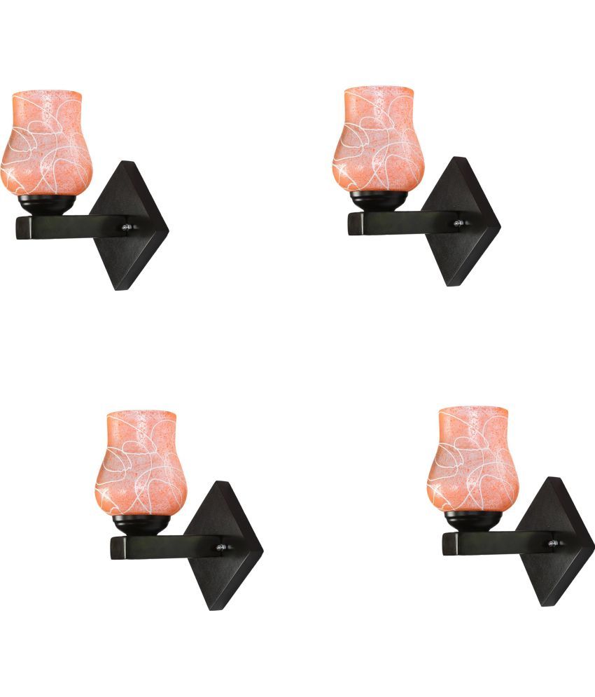     			Somil - Orange Wallchiere ( Pack of 4 )