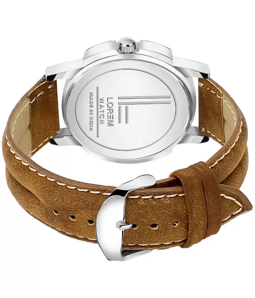 Buy LOREM Brown 3D Embossed Dial Analog Watch for Lovely Couple LR85-LR332  at Amazon.in