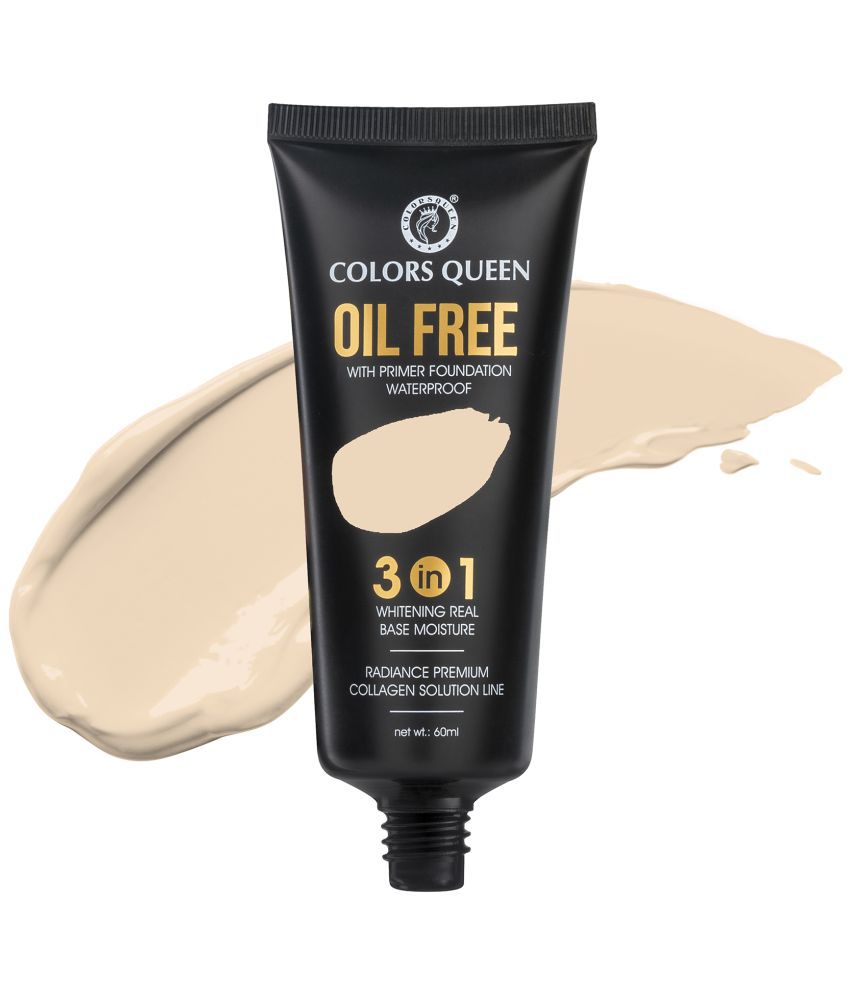 Colors Queen 3 in 1 Oil Free Foundation Long Lasting Foundation (Ivory)