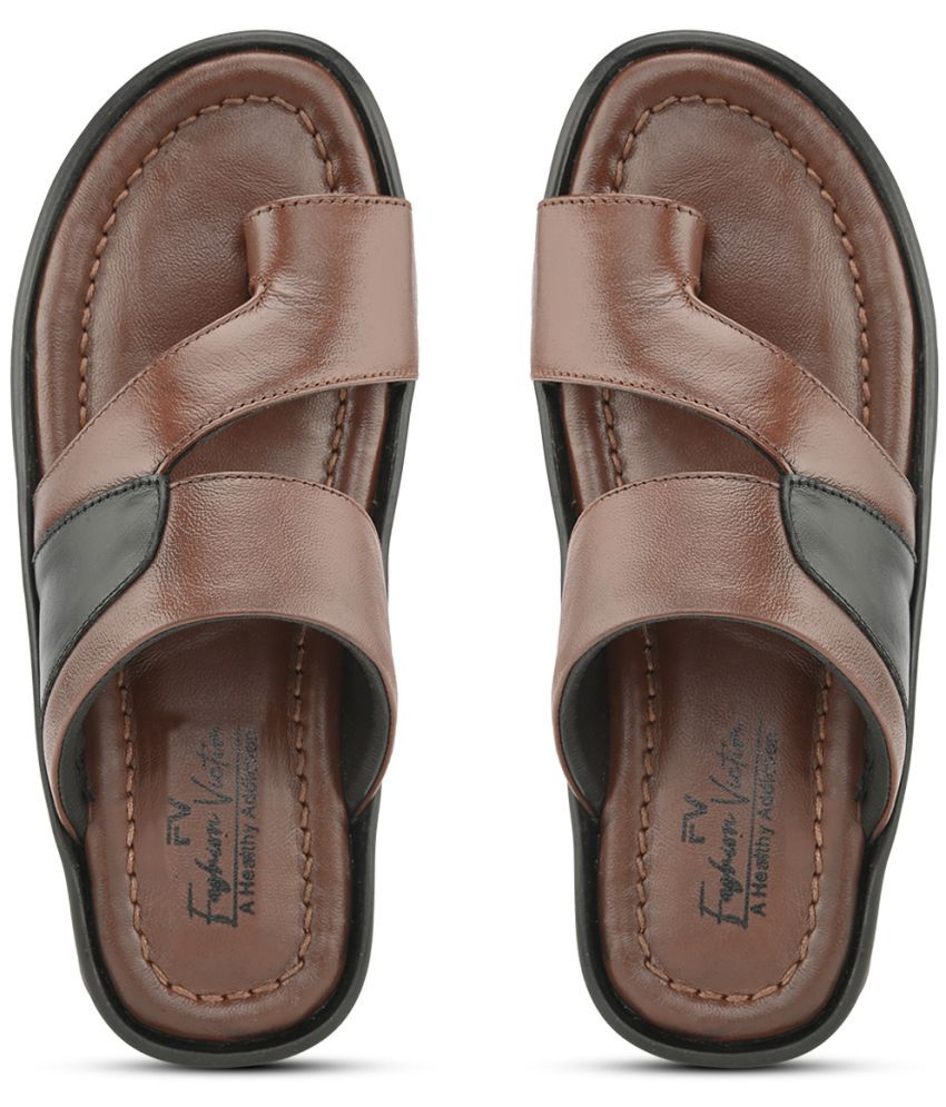     			Fashion Victim - Brown Men's Leather Slipper