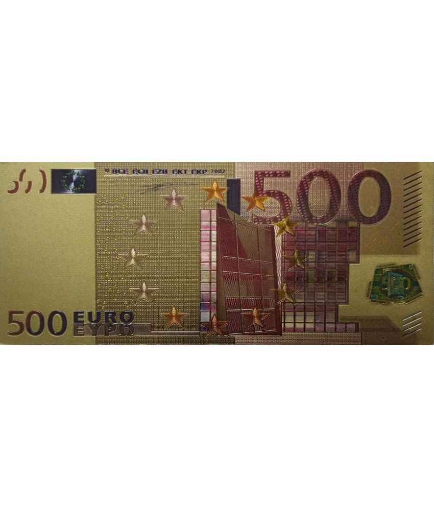     			Hop n Shop - New 500 Euro 24Kt Gold Plated 1 Paper currency & Bank notes