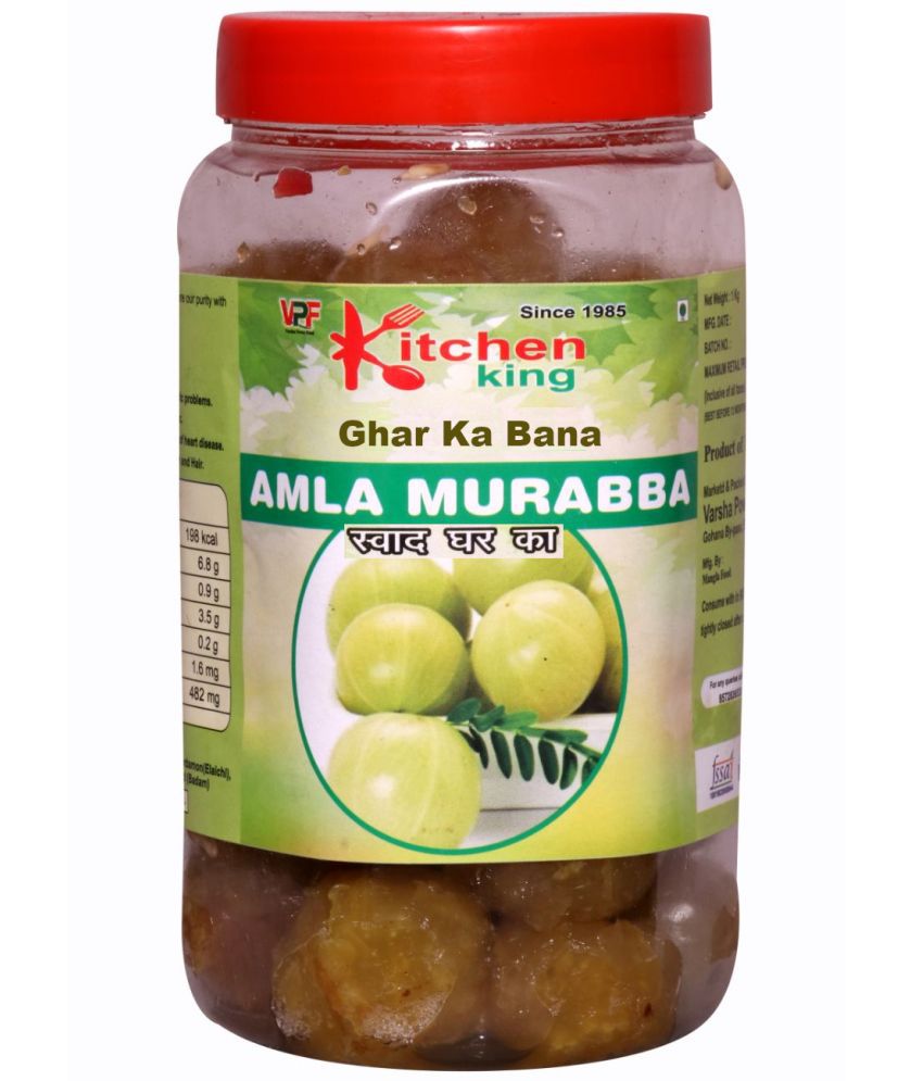     			Kitchen King The Real Taste of Maa Ka Hath Ka Swad Ghar Ka Bana Amla Murabba with Almond Indian Gooseberry Pickle 900 g