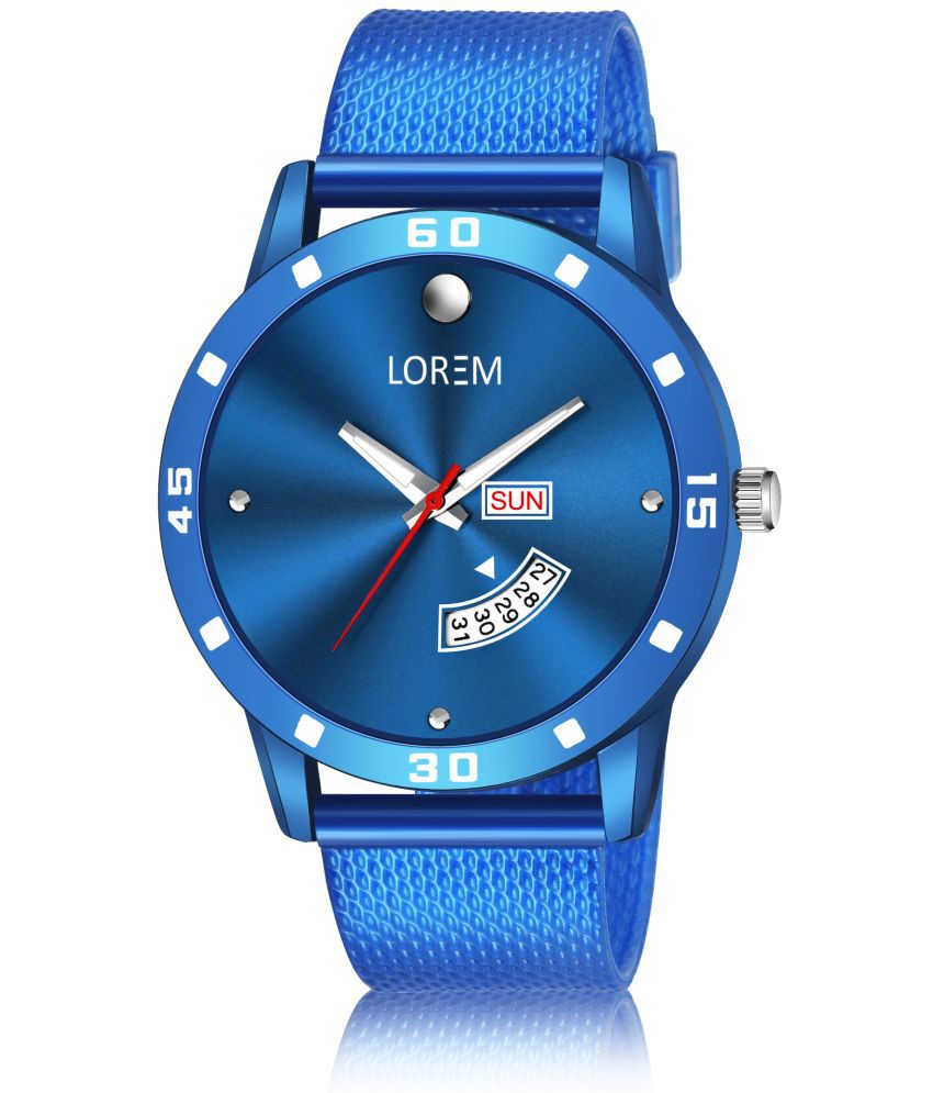     			Lorem - Blue Plastic Analog Men's Watch