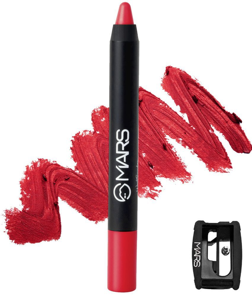     			MARS Won't Budge Won't Smudge Non Transfer Lip Crayon With Sharpner Lipstick (I Love Myself, 3.5 g)