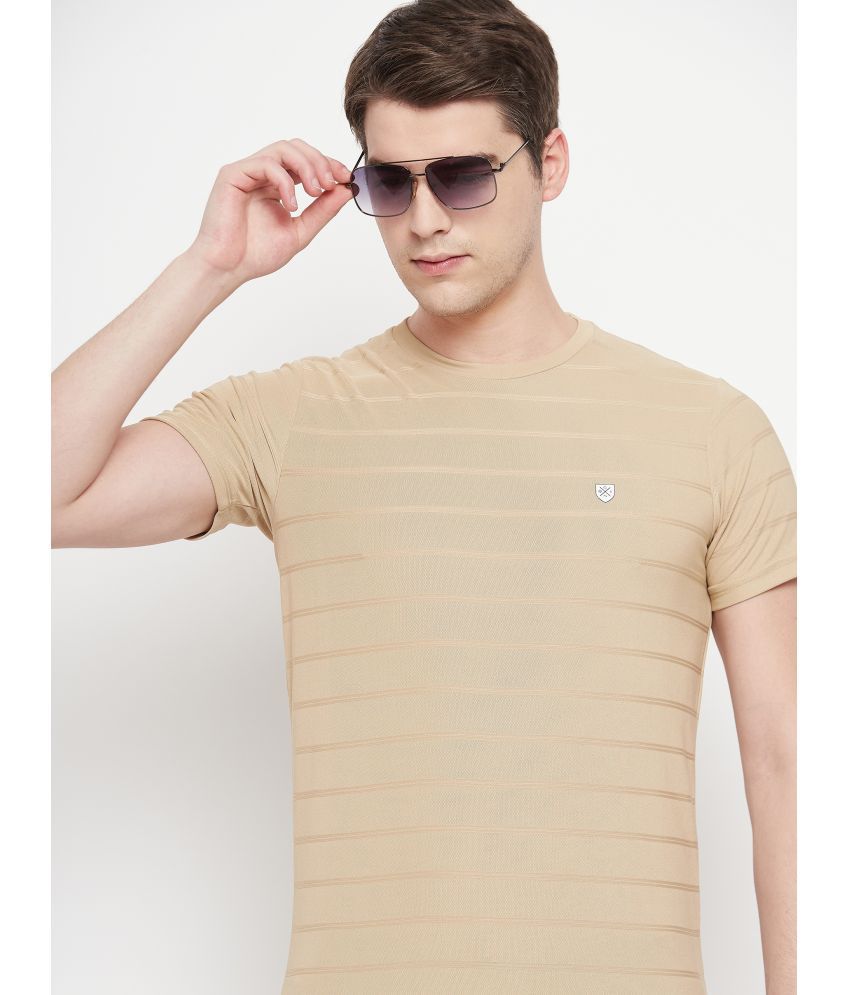     			OGEN - Beige Cotton Blend Regular Fit Men's T-Shirt ( Pack of 1 )