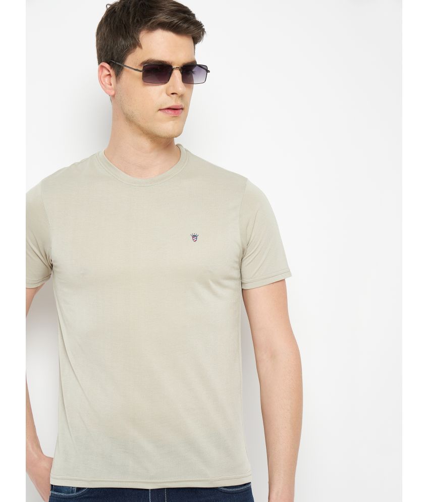     			RELANE - Beige Cotton Blend Regular Fit Men's T-Shirt ( Pack of 1 )