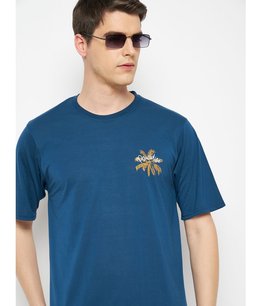     			RELANE - Blue Cotton Blend Regular Fit Men's T-Shirt ( Pack of 1 )