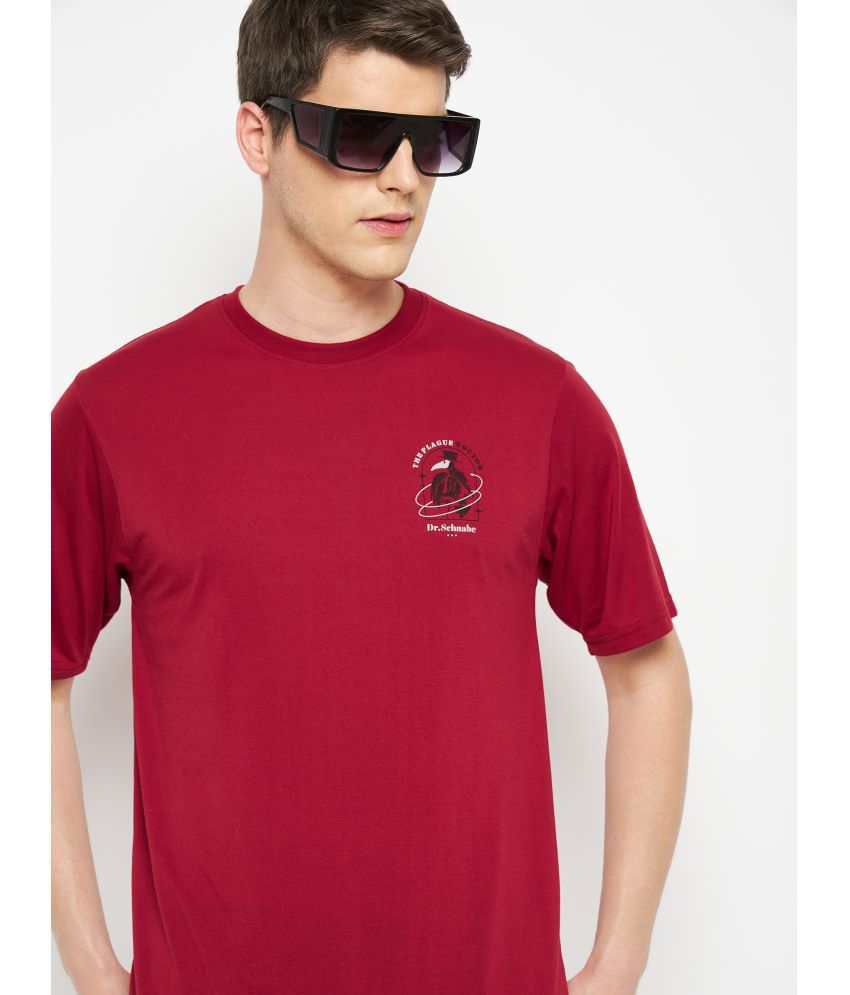     			RELANE - Maroon Cotton Blend Regular Fit Men's T-Shirt ( Pack of 1 )