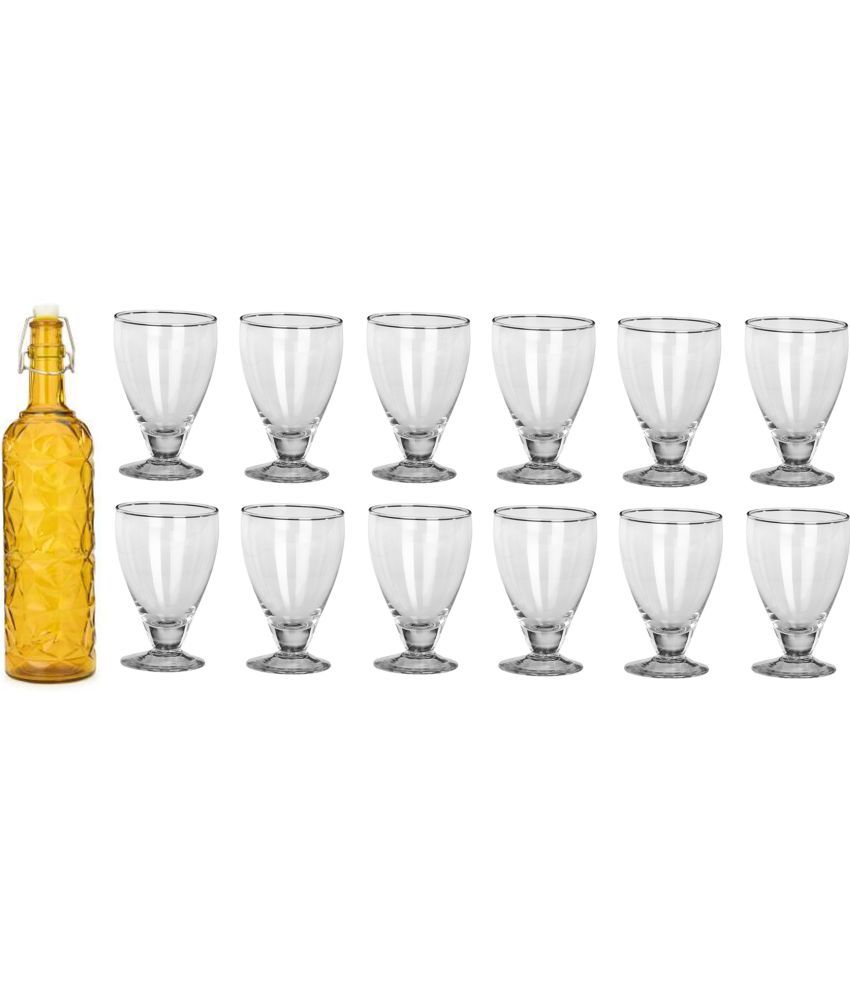     			Somil - Glass & Bottle Drinks Serving Lemon Set Yellow Water Bottle 1000 mL ( Set of 1 )