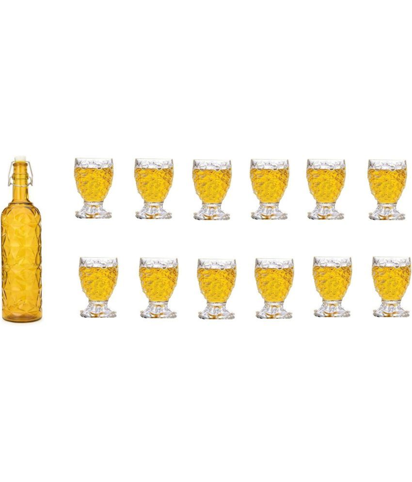     			Somil - Glass & Bottle Drinks Serving Lemon Set Yellow Water Bottle 1000 mL ( Set of 1 )