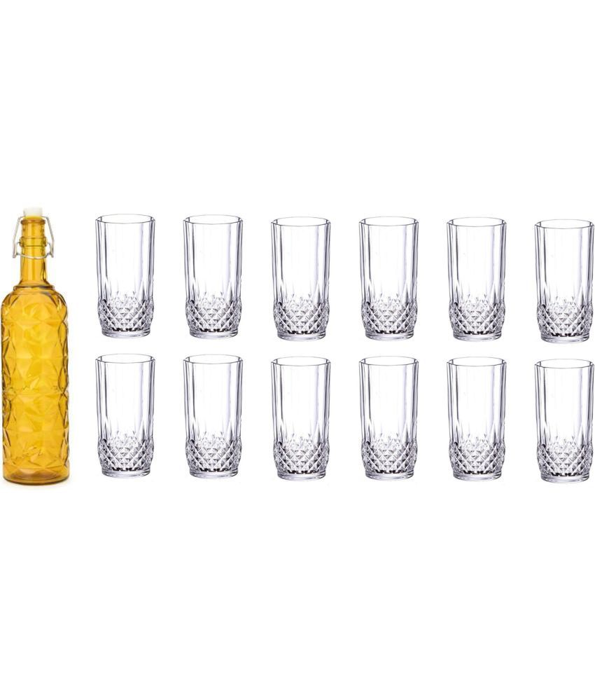     			Somil - Glass & Bottle Drinks Serving Lemon Set Yellow Water Bottle 1000 mL ( Set of 1 )