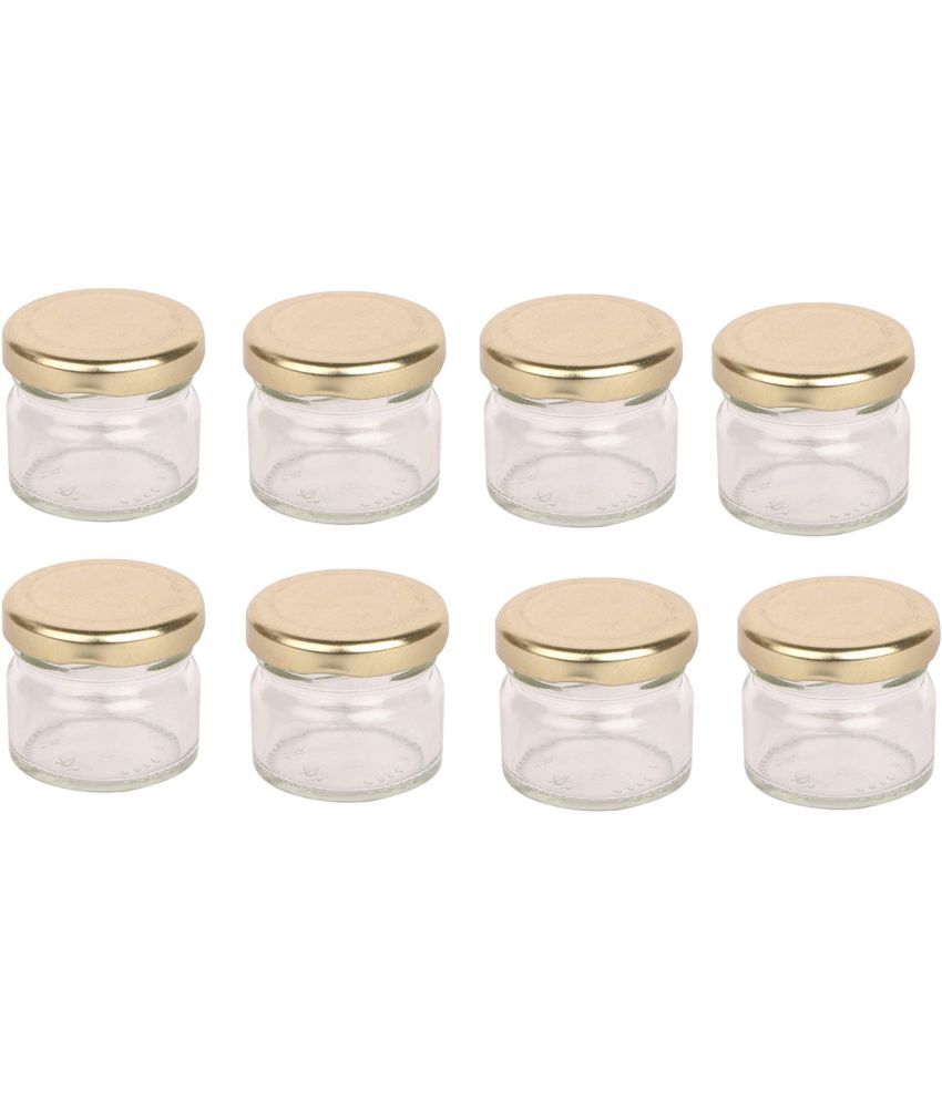     			Somil - Storage Container Glass Transparent Spice Container ( Set of 8 )