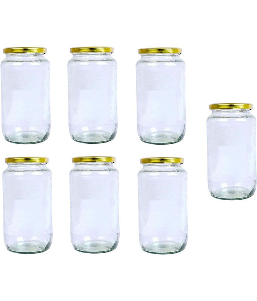     			Somil - Storage Container Glass Transparent Dal Container ( Set of 7 )