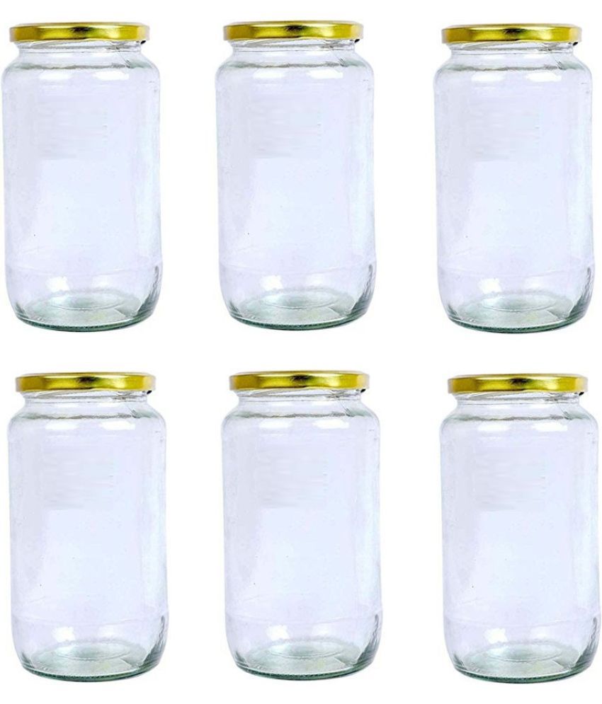     			Somil - Storage Container Glass Transparent Dal Container ( Set of 6 )