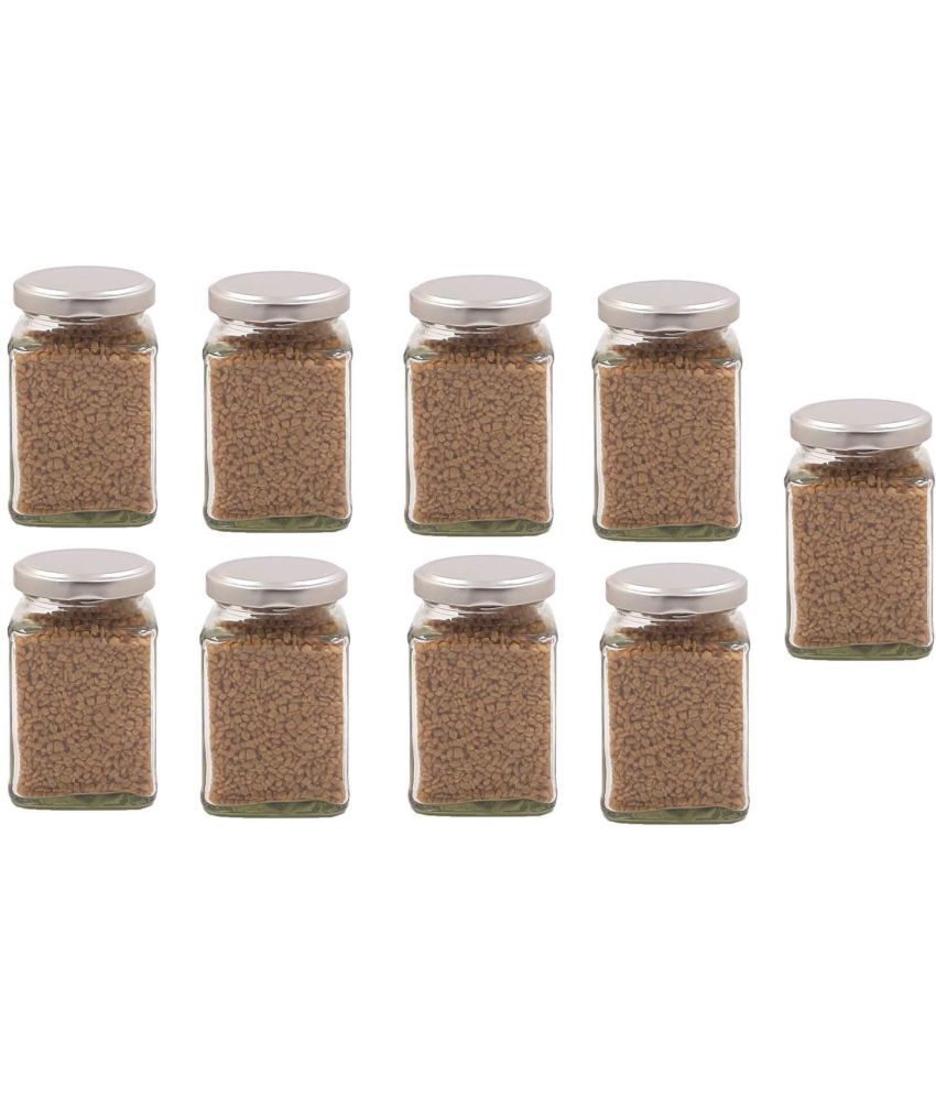     			Somil - Storage Container Glass Transparent Spice Container ( Set of 9 )