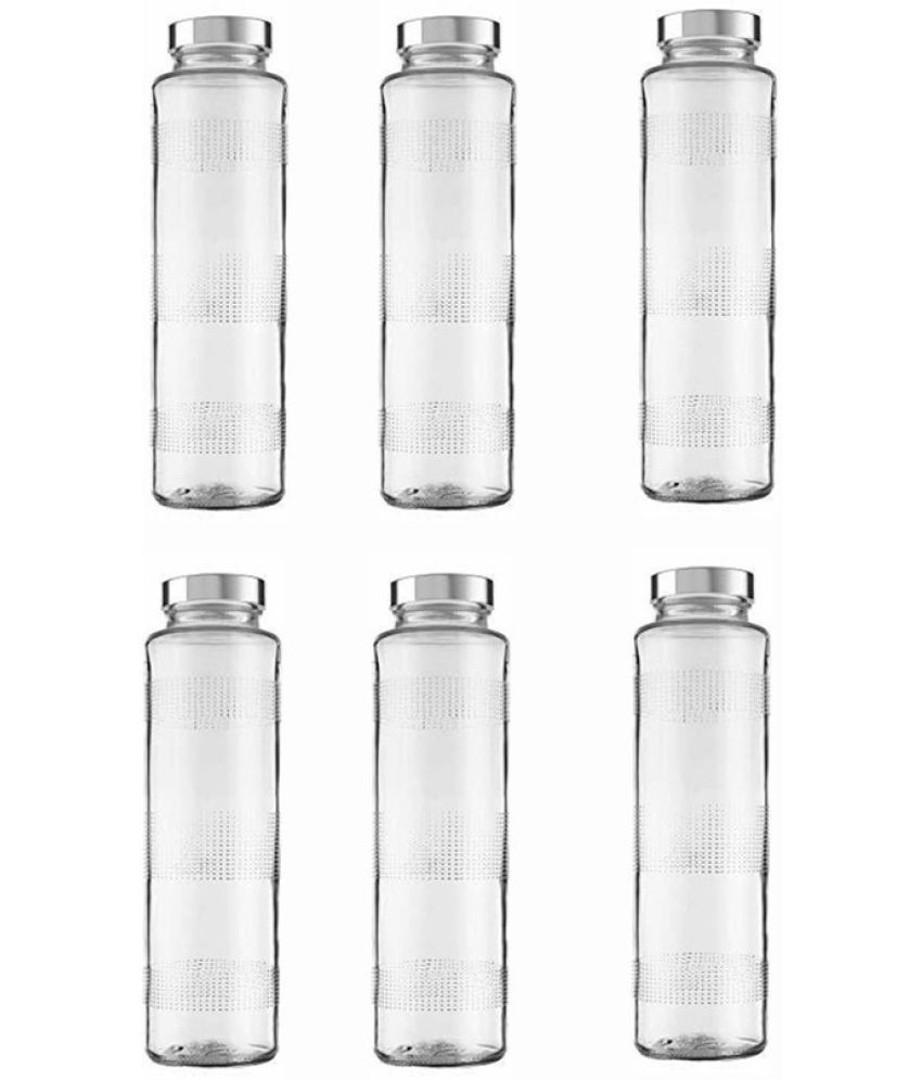     			Somil - Stylish Kitchen Storage & Serving Glass Bottle Transparent Water Bottle 750 mL ( Set of 6 )