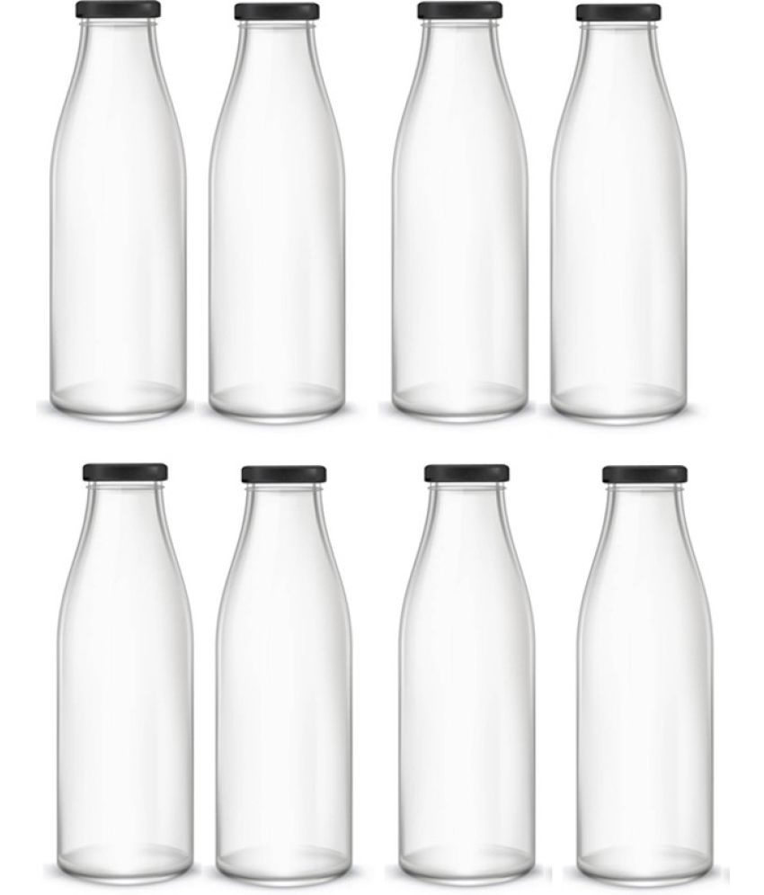     			Somil - Stylish Kitchen Storage & Serving Glass Bottle Transparent Water Bottle 500 mL ( Set of 8 )