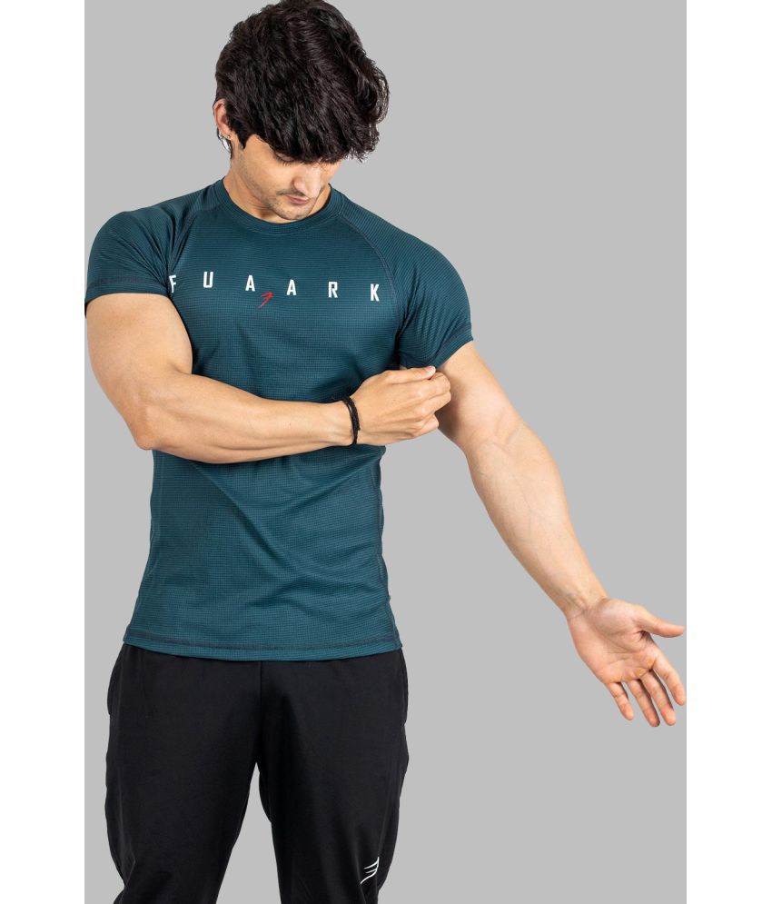     			Fuaark - Dark Green Polyester Slim Fit Men's Sports T-Shirt ( Pack of 1 )