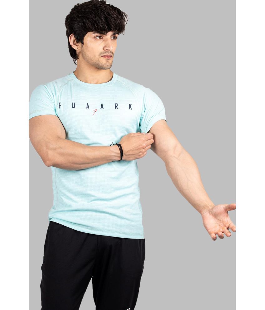     			Fuaark - Sky Blue Polyester Slim Fit Men's Sports T-Shirt ( Pack of 1 )