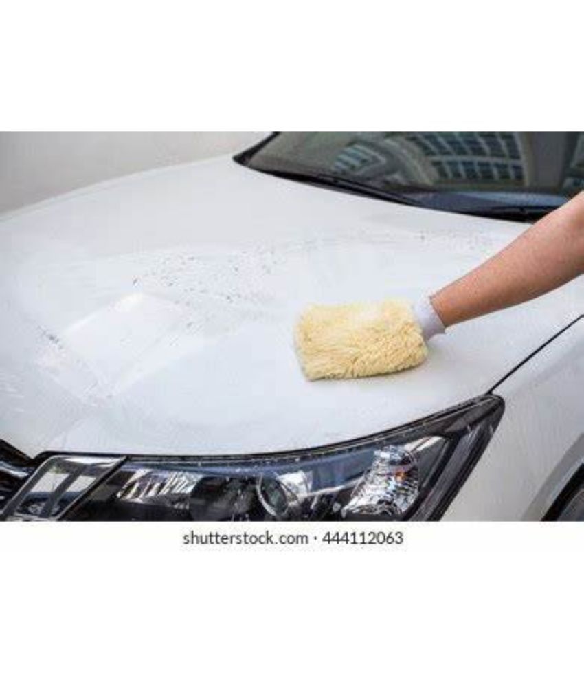     			HOMETALES - Car Cleaning Car Wash Gloves Car Care Microfiber Cleaning Tools Car Wool Brush Soft Car Auto Car & Bike Cleaner for car accessories( Pack Of 1 )